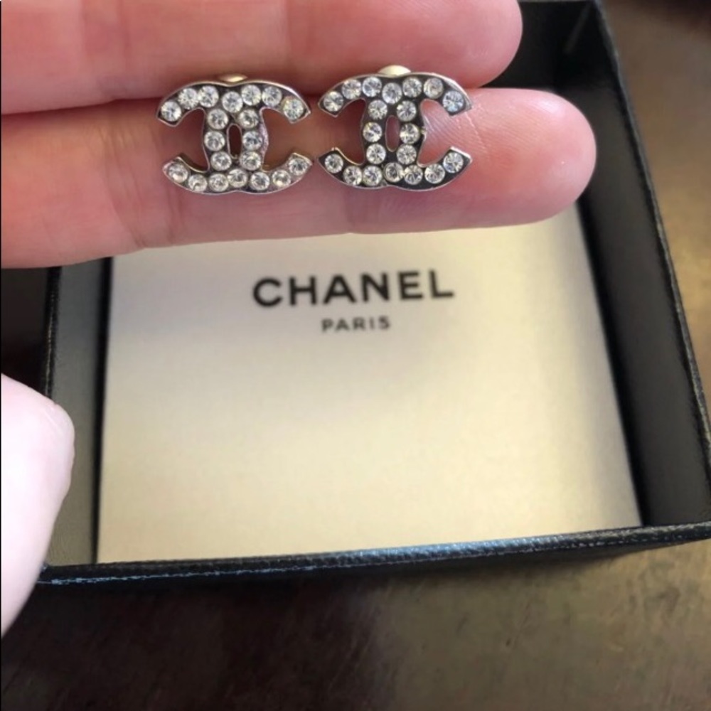 Chanel Classic CC Crystal Earrings